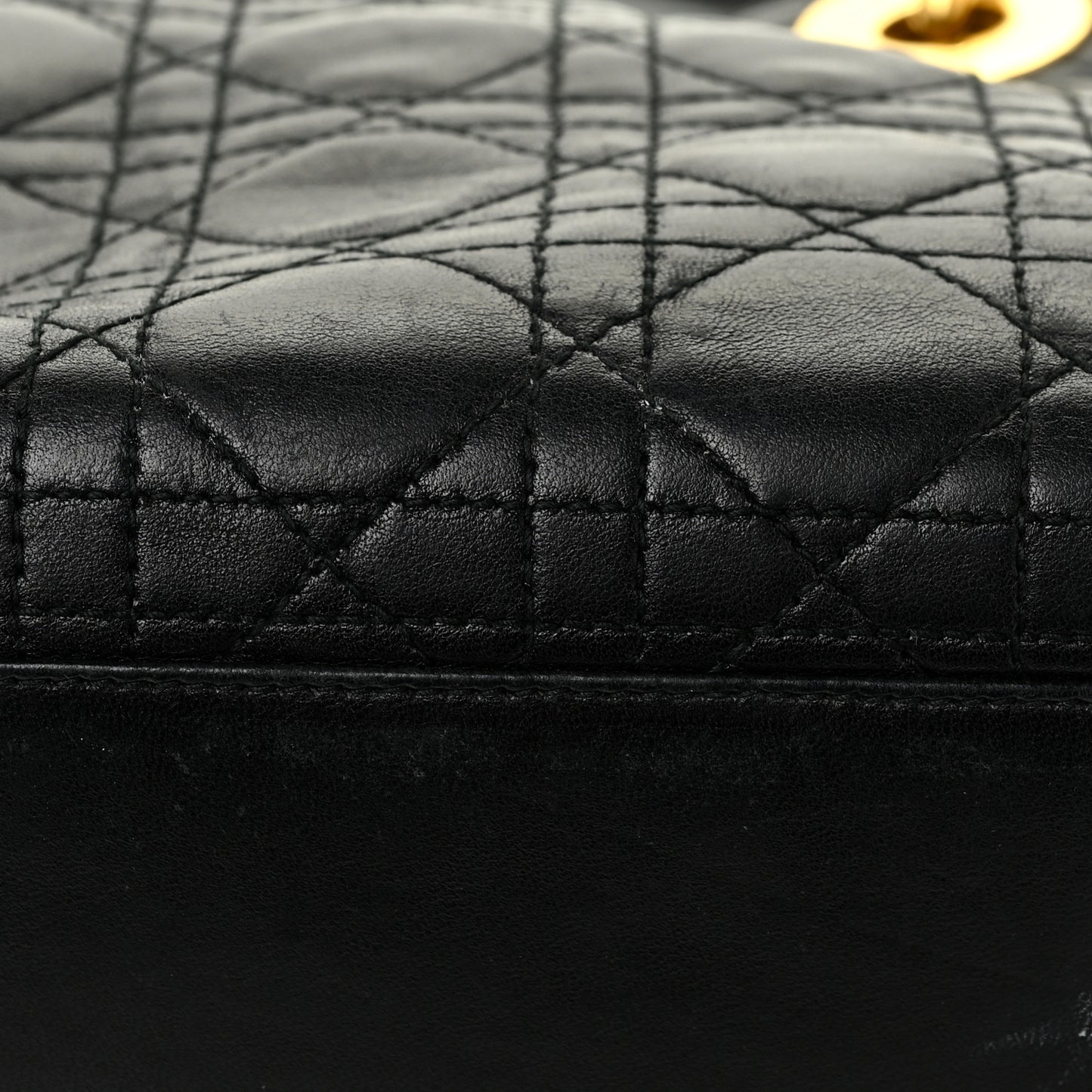 Lambskin Cannage Medium Lady Dior Black