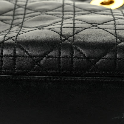 Christian Dior Lambskin Cannage Medium Lady Dior Black 16 of 30