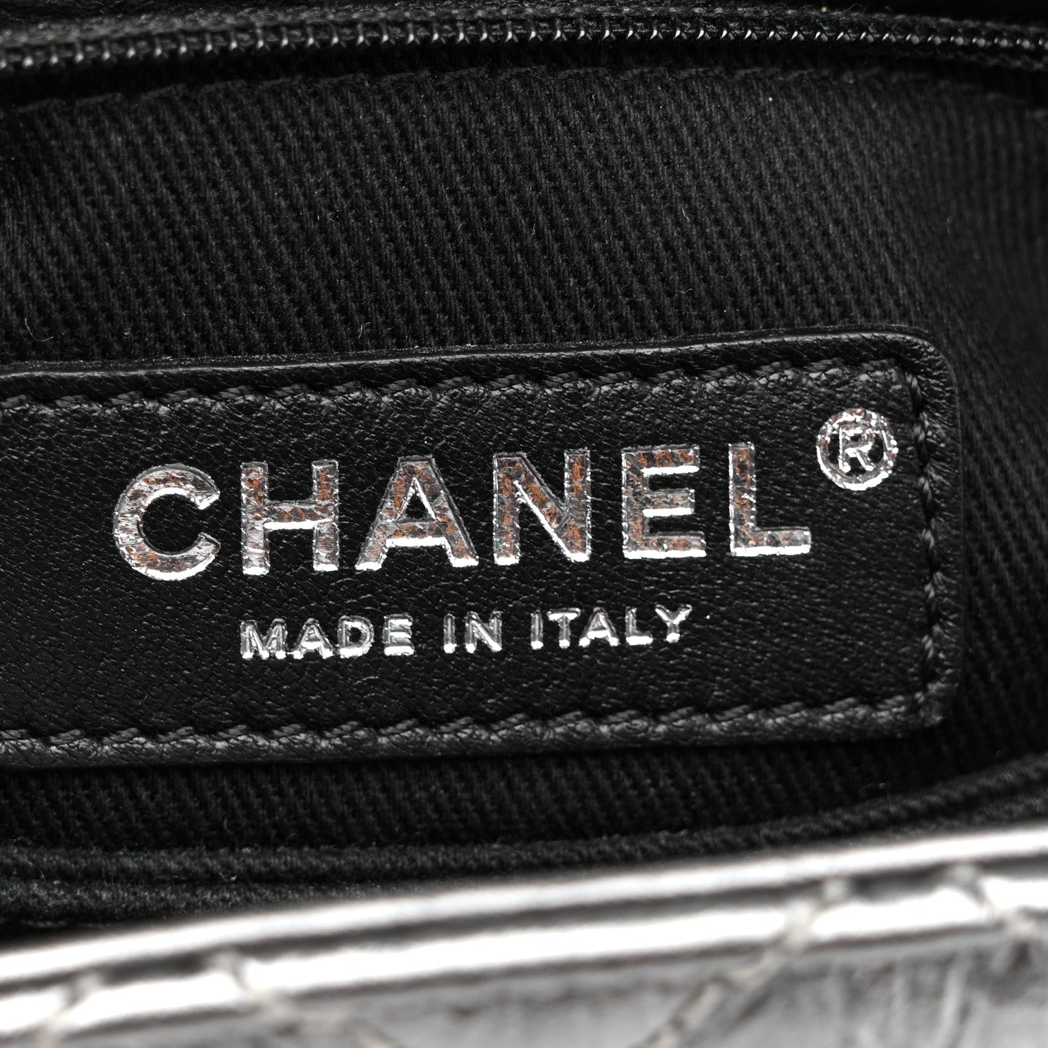 Chanel Metallic Aged Calfskin Quilted Mini Coco Handle Flap Charcoal 6 of 10