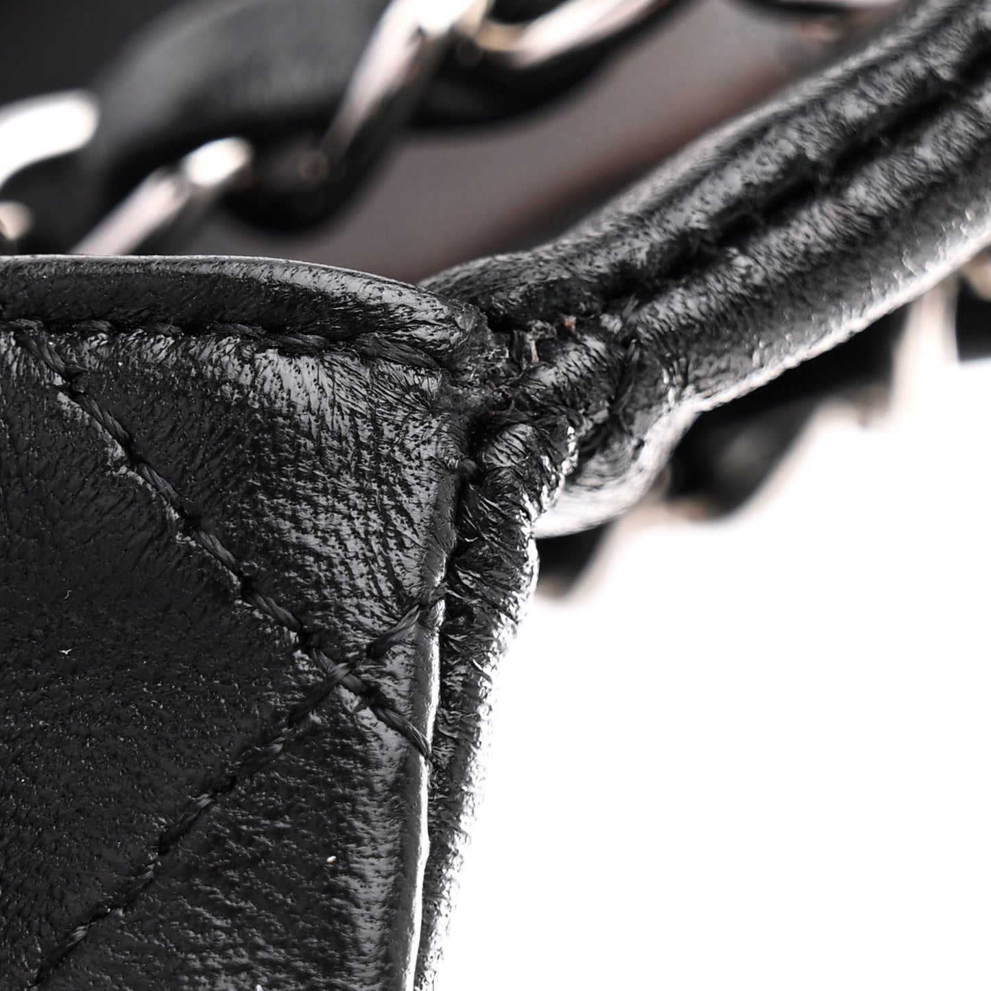 Lambskin Quilted Mini Square Flap Black