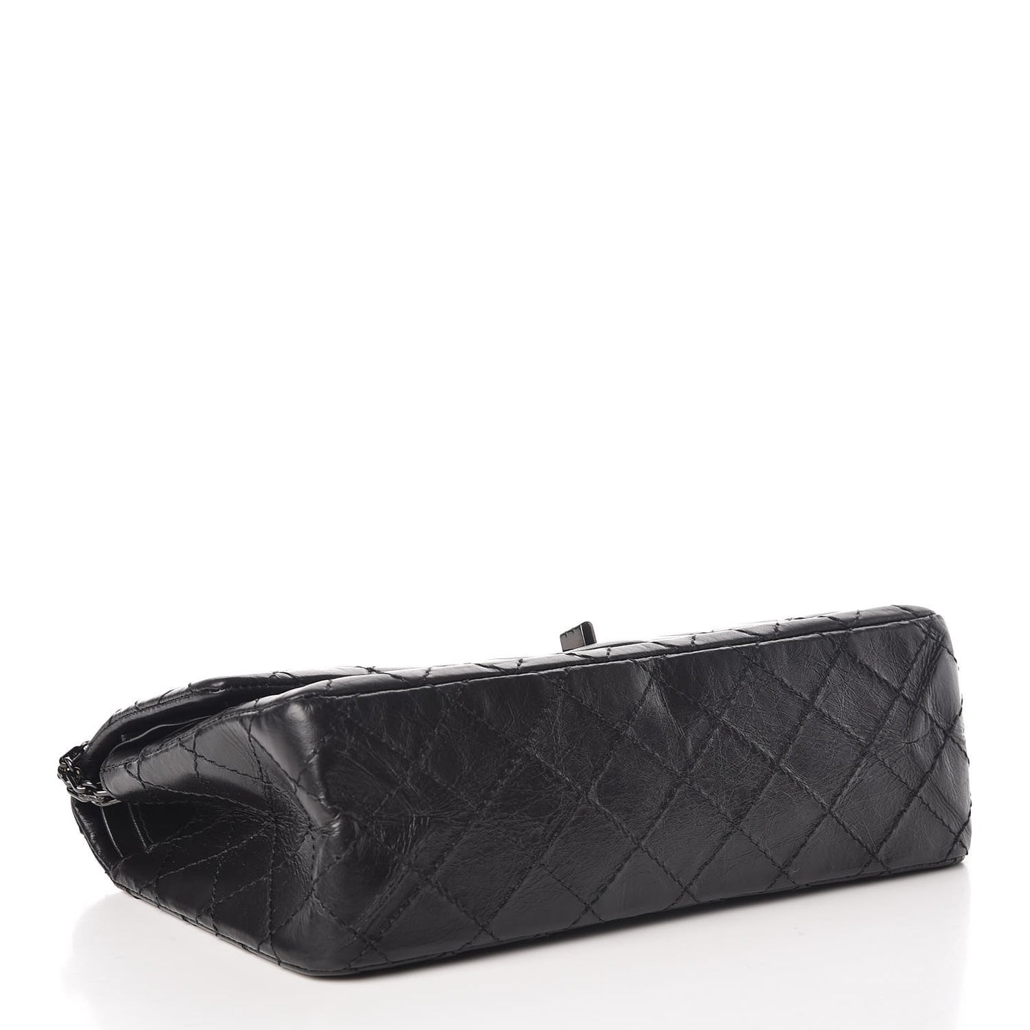 Aged Calfskin Quilted 2.55 Reissue 225 Flap So Black