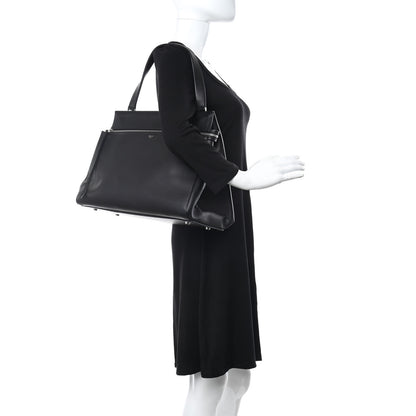Celine Supple Calfskin Large Edge Shoulder Bag Black 2 of 17