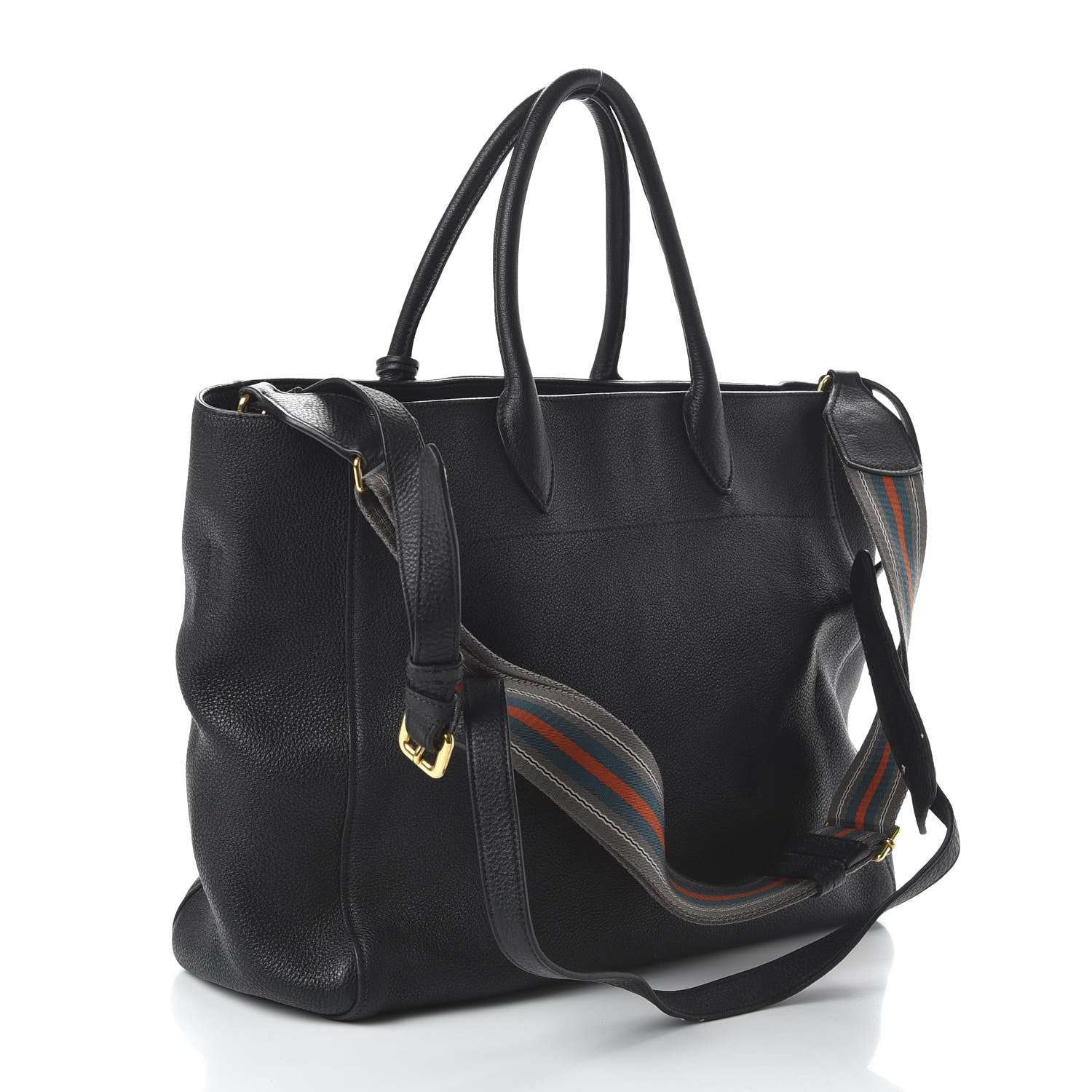 Prada Vitello Daino Tote Black 4 of 11