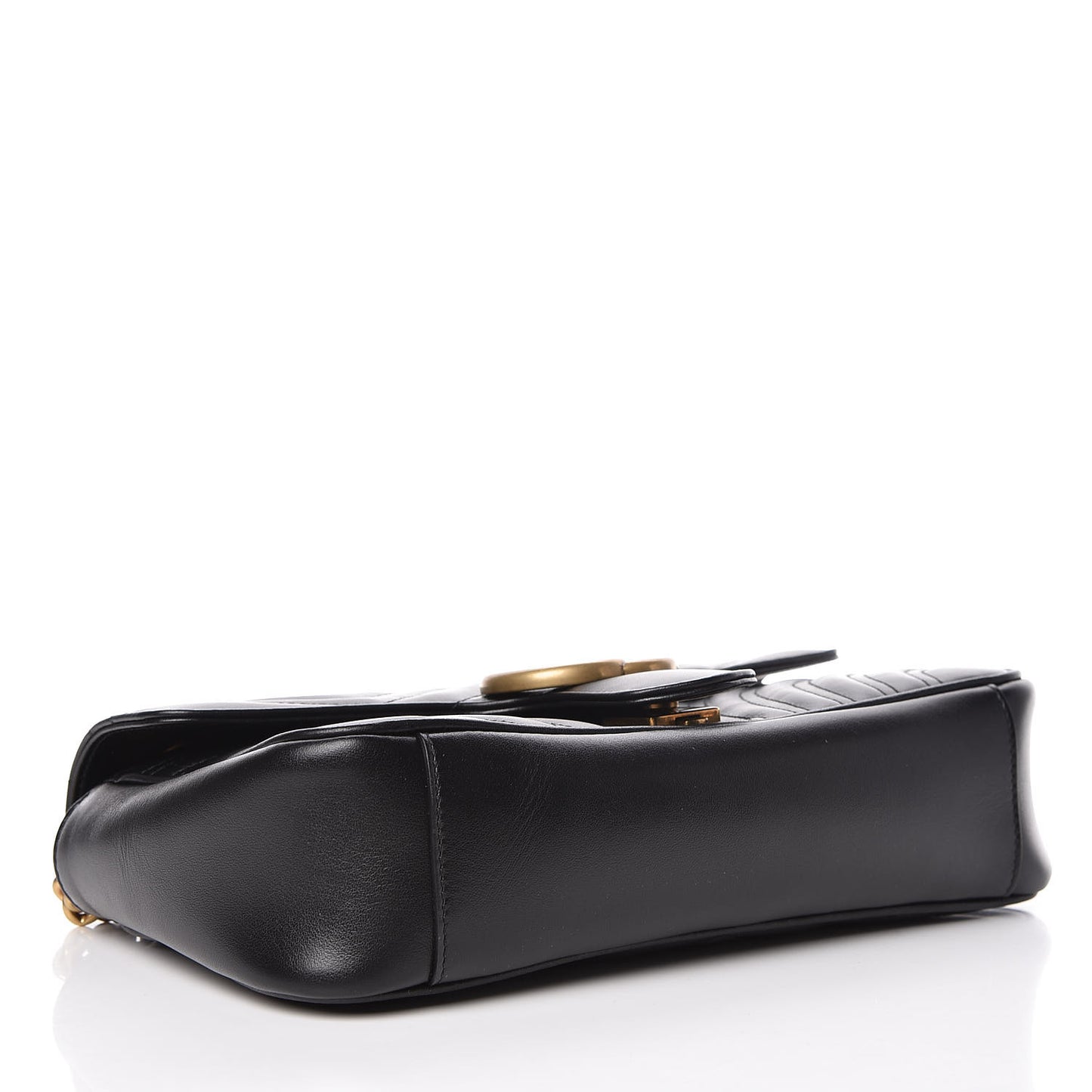 Calfskin Matelasse Small GG Marmont Shoulder Bag Black