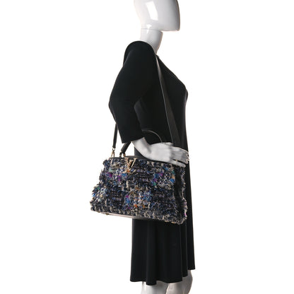 Louis Vuitton Tweed Calfskin Capucines MM Multicolor 2 of 9