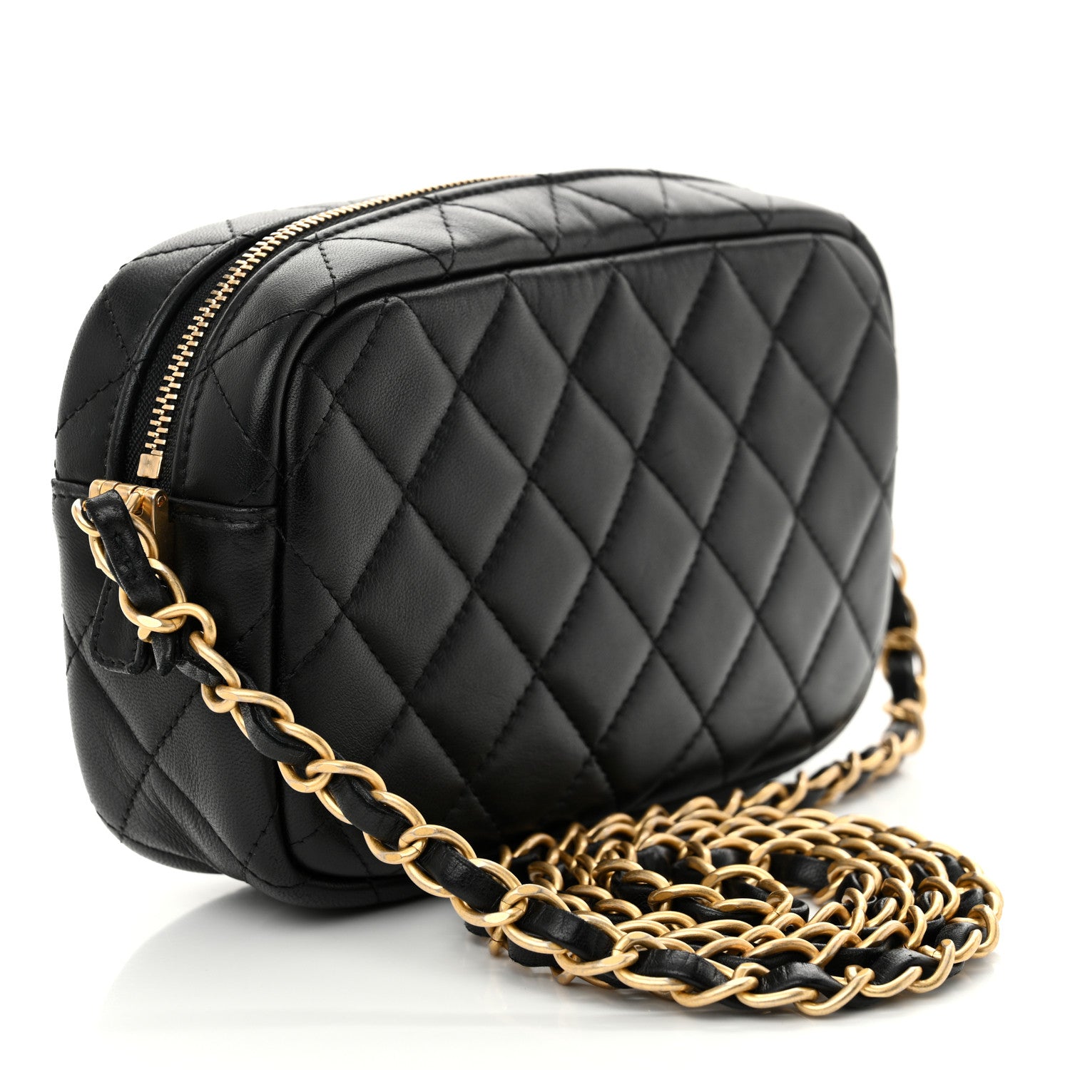 Chanel Lambskin Quilted Camera Bag Black 3 of 12