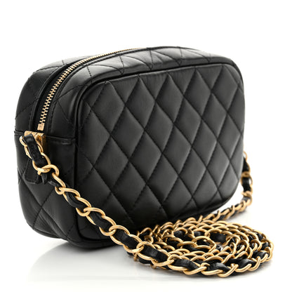 Chanel Lambskin Quilted Camera Bag Black 3 of 12