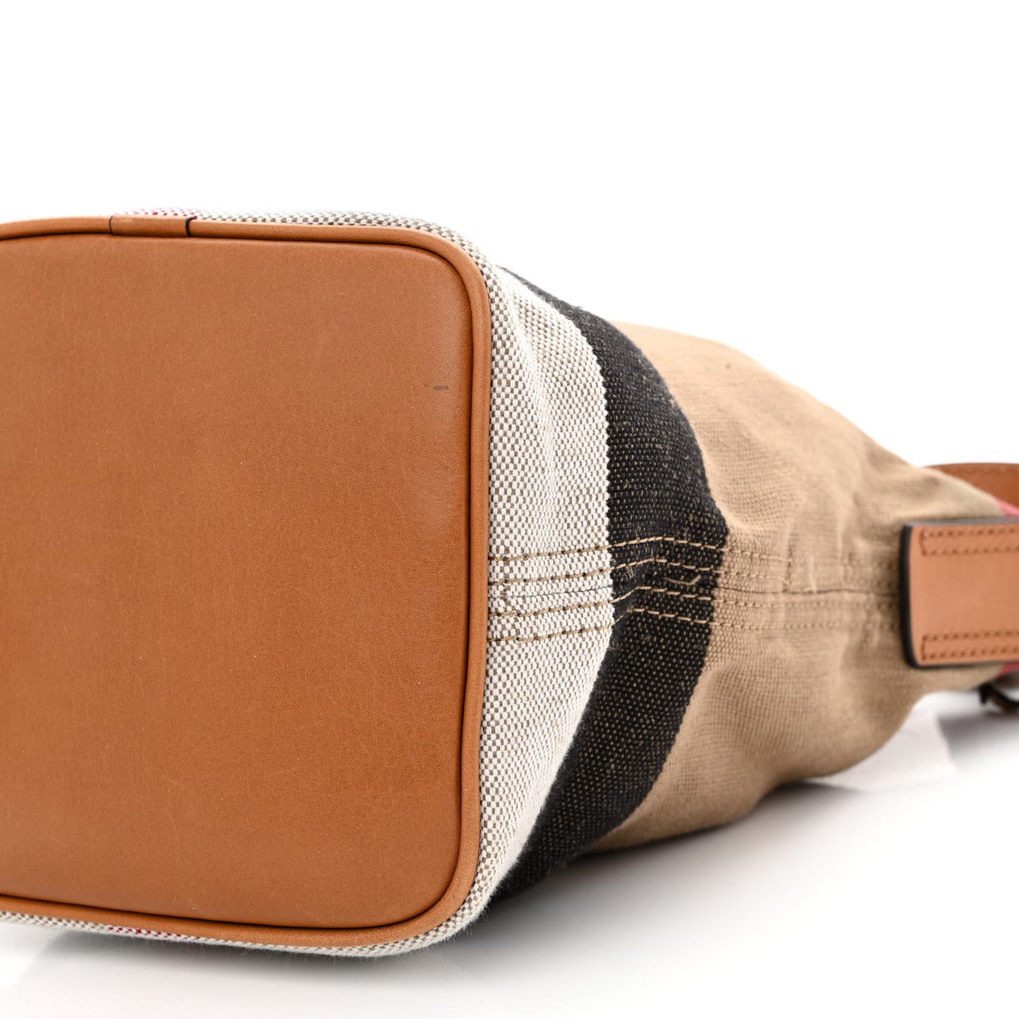 Canvas Mega Check Mini Ashby Tassel Crossbody Saddle Brown