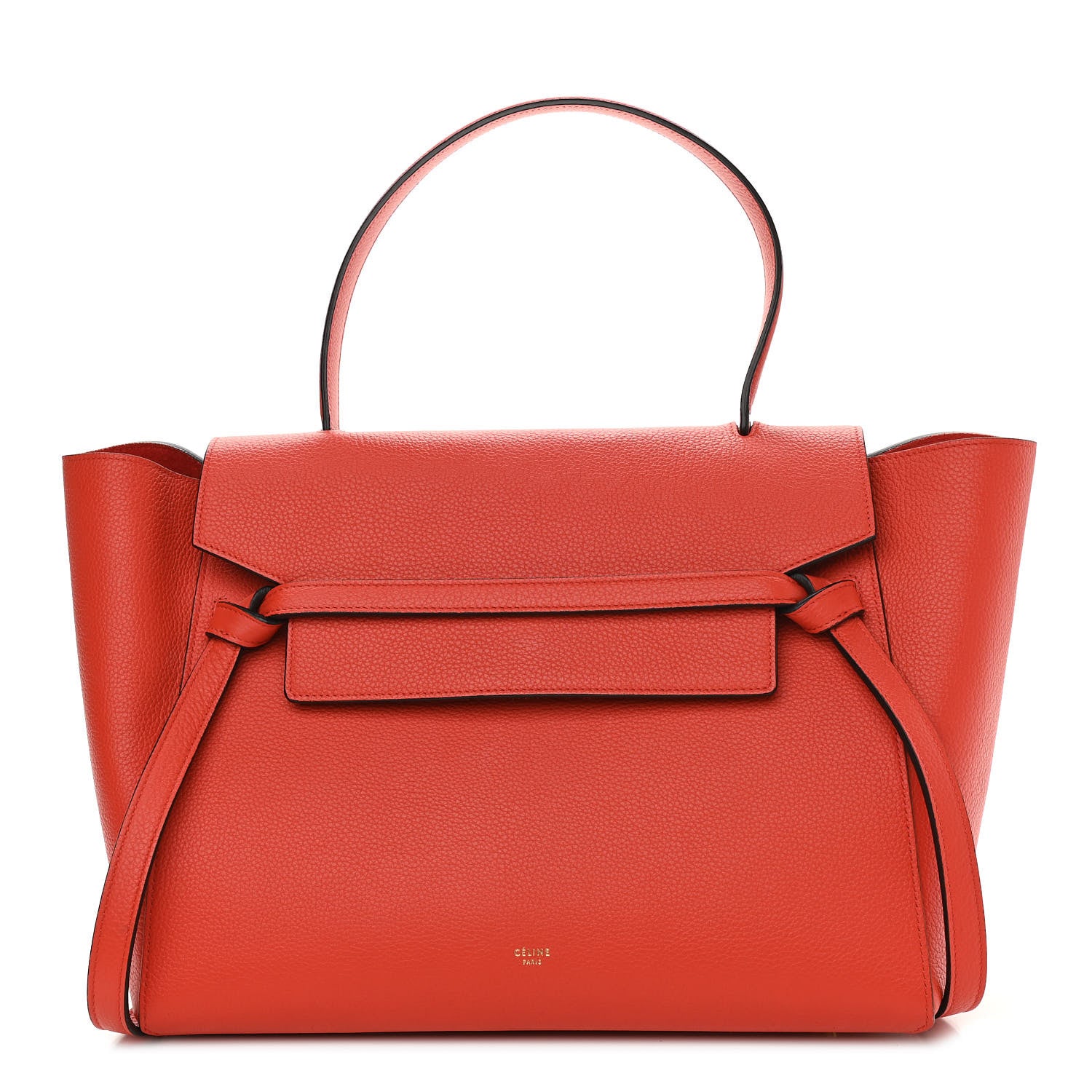 Celine Grained Calfskin Mini Belt Bag Vermillion 1 of 11