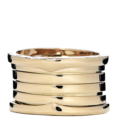 Bulgari 18K Yellow Gold B.Zero1 Five-Band Anniversary Ring 55 7.25 3 of 7