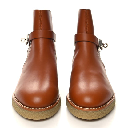 Hermes Heritage Calfskin Follow Ankle Boots 37 Naturel 2 of 7