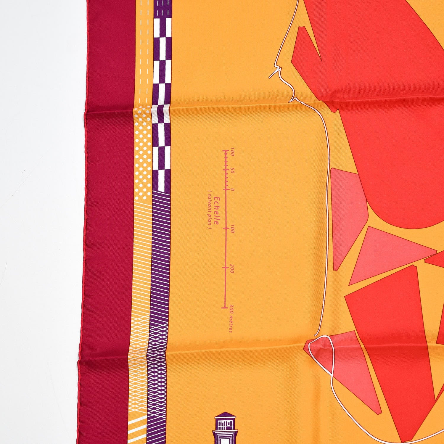 Hermes Silk Cheval De Courses Scarf 90 Rose Vif Sapphire Chaudron 4 of 6