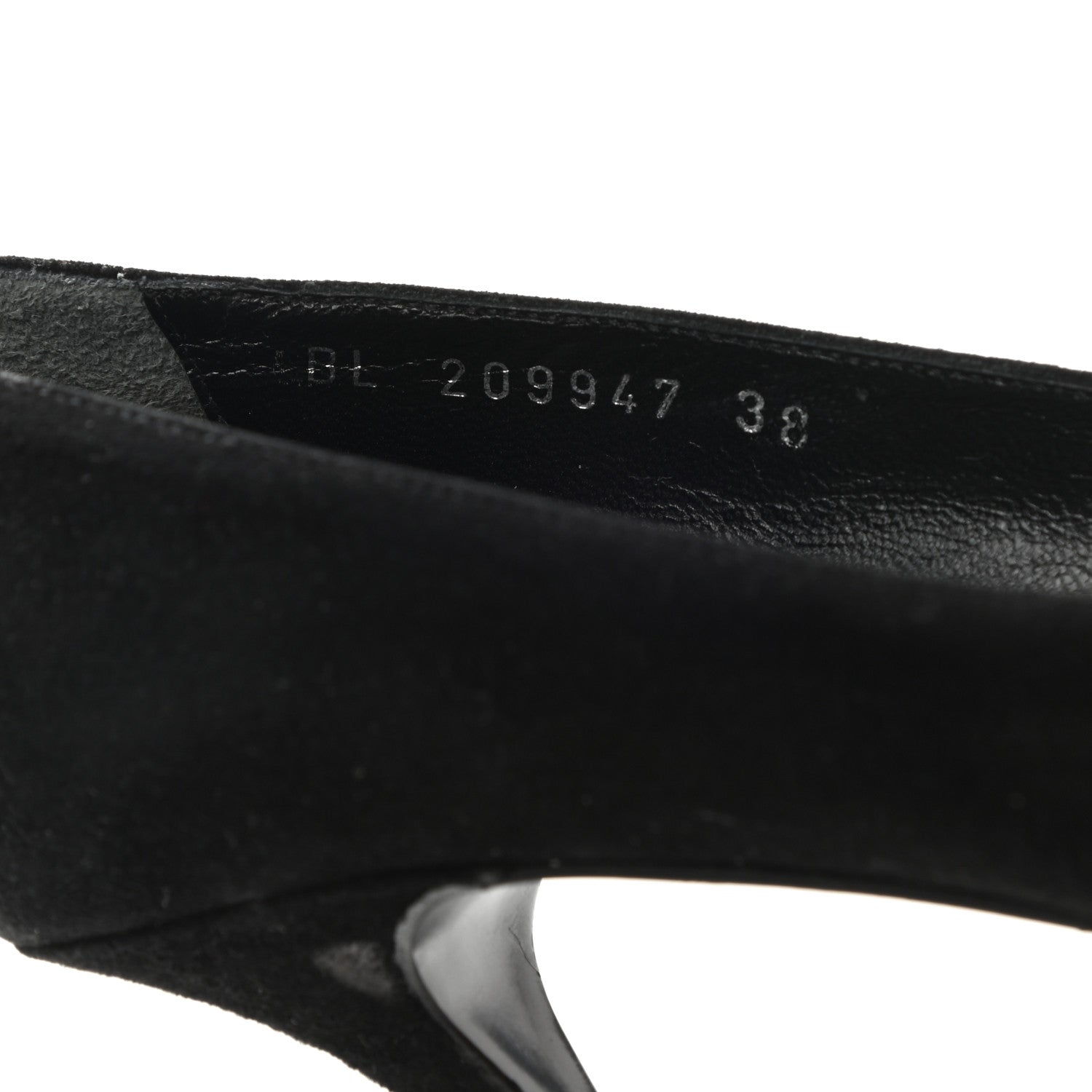 Saint Laurent Suede Calfskin Tribtoo 80 Pumps 38 Black 8 of 8