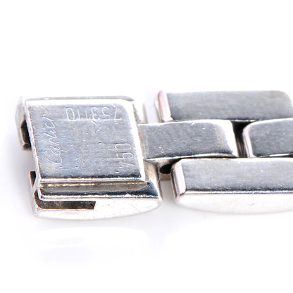 Cartier 18k White Gold Panthere Maillon Three Row Bracelet 6 of 7