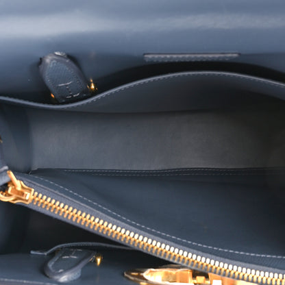 Christian Dior Grained Calfskin Large St. Honore Tote Blue 5 of 15