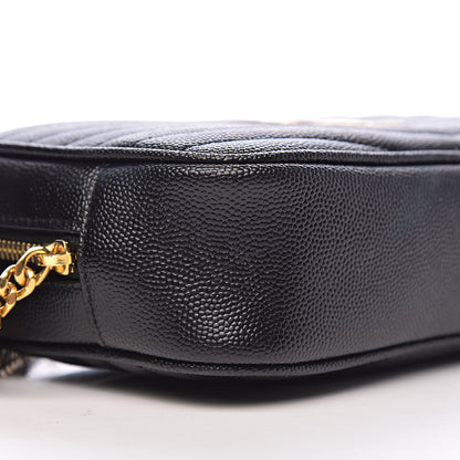 Saint Laurent Grain De Poudre Matelasse Monogram Mini Lou Camera Bag Black 7 of 10