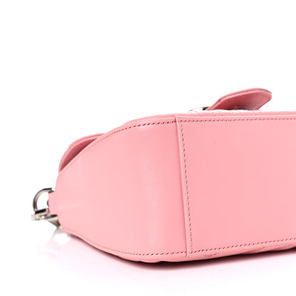Gucci Calfskin Matelasse Mini GG Marmont Top Handle Shoulder Bag Wild Rose 8 of 9