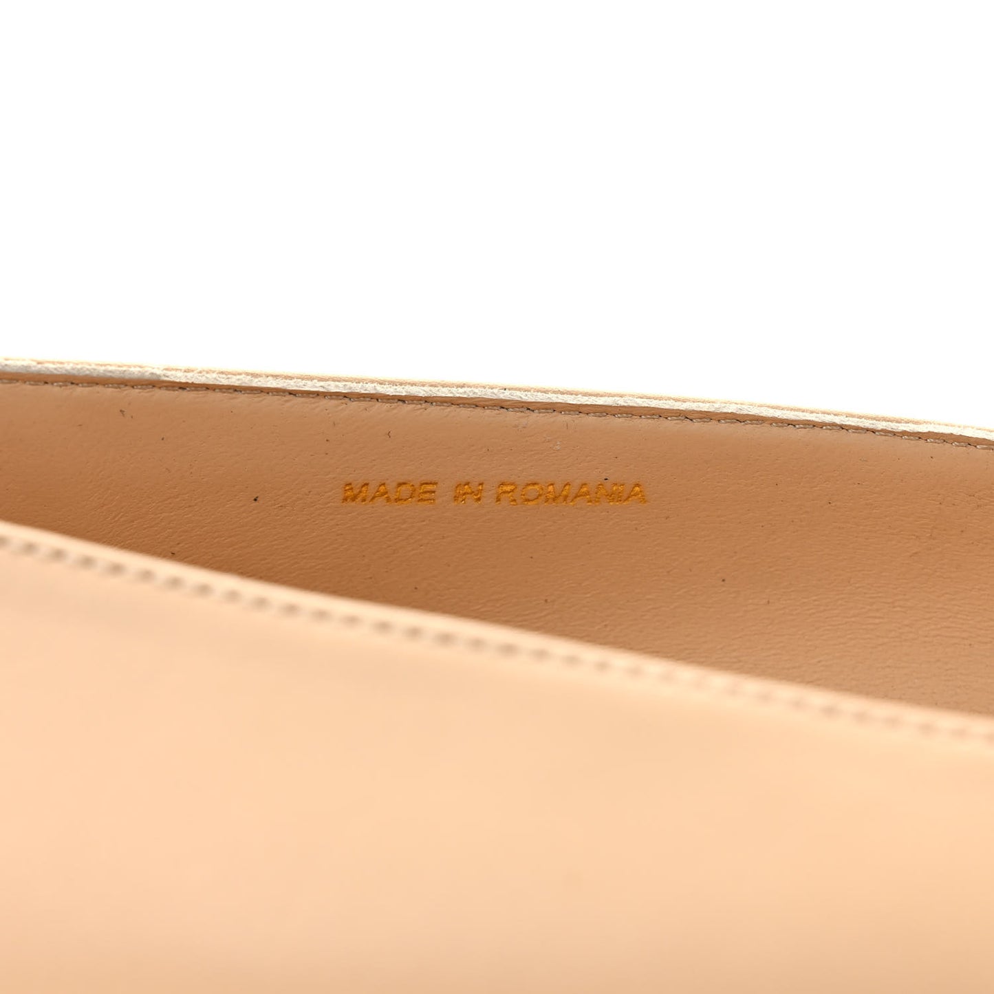 Lambskin Cap Toe Ballerina Flats 41 Beige Black