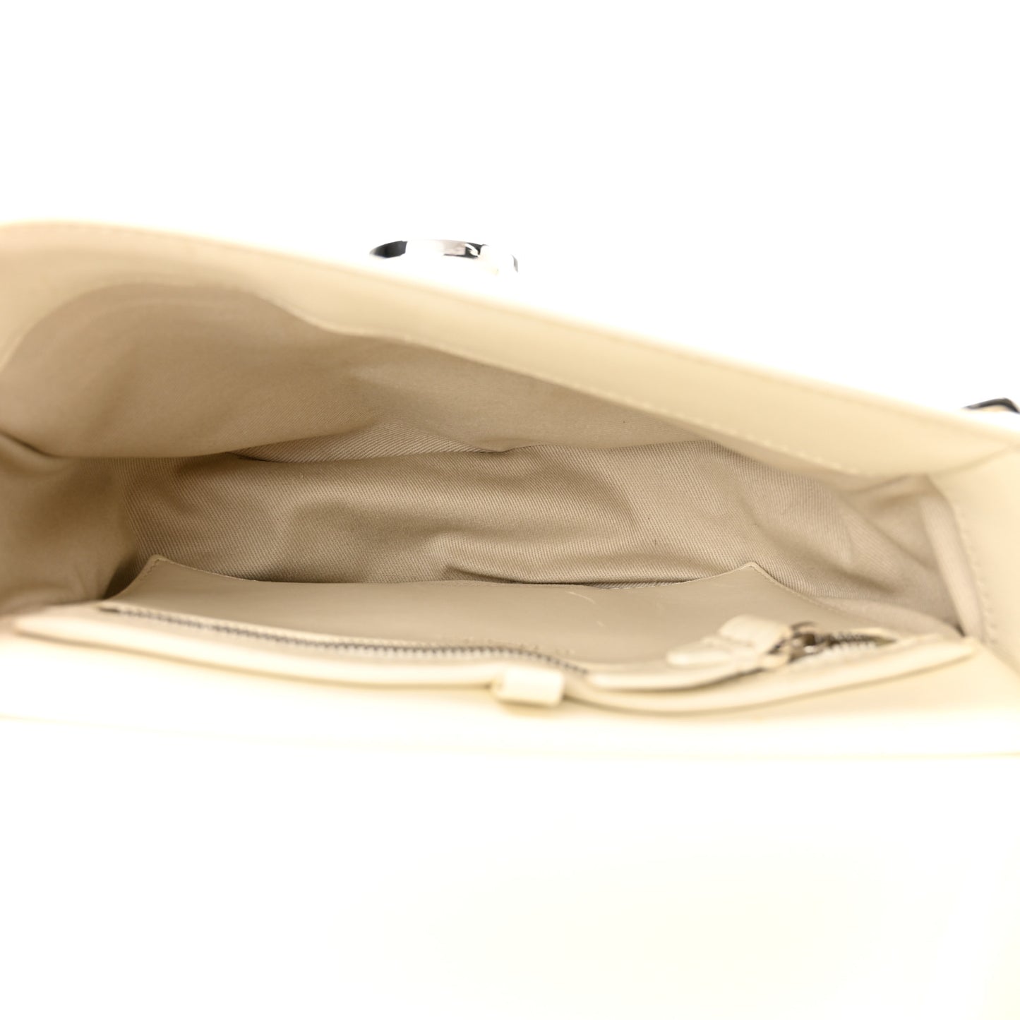 Calfskin Alix Saddle Crossbody Bag Off White