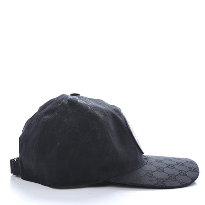 Gucci Monogram Textured Dollar Calfskin Zeno Baseball Hat M Black 6 of 8