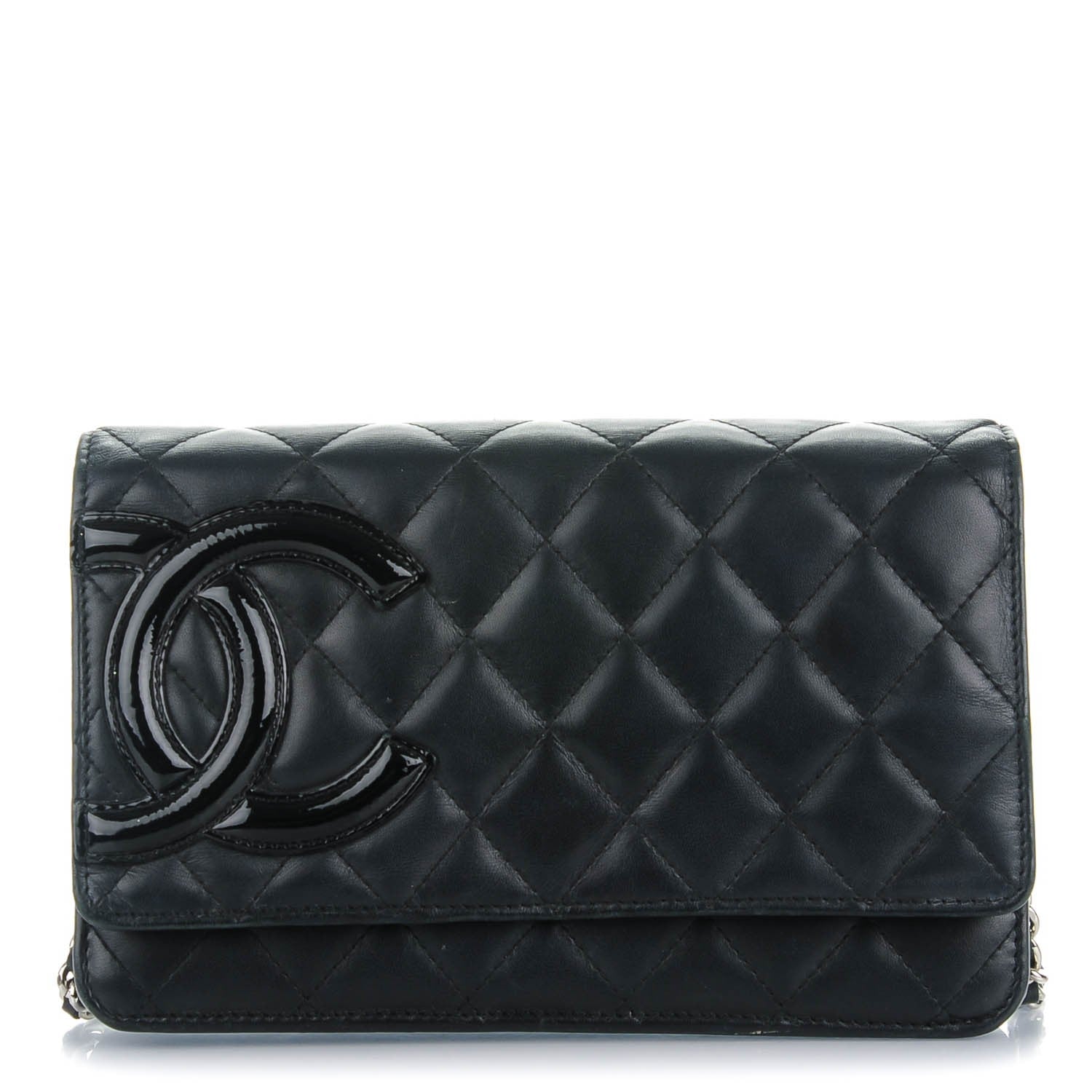 Chanel Calfskin Quilted Cambon Wallet On Chain WOC Black 1 of 9