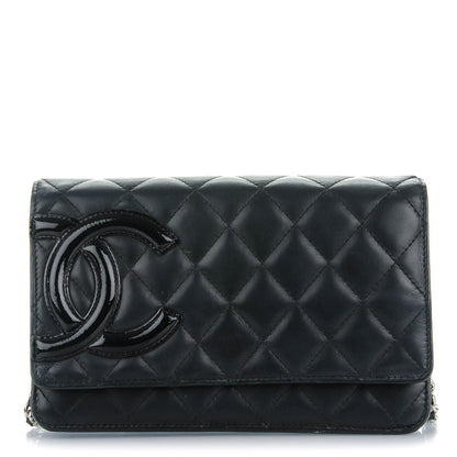Chanel Calfskin Quilted Cambon Wallet On Chain WOC Black 1 of 9
