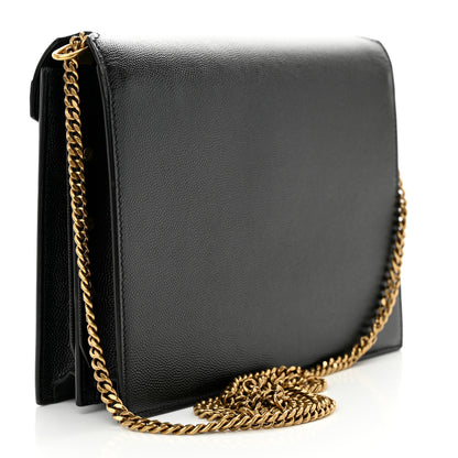 Saint Laurent Grain De Poudre Monogram Cassandra Clasp Bag Black 3 of 10