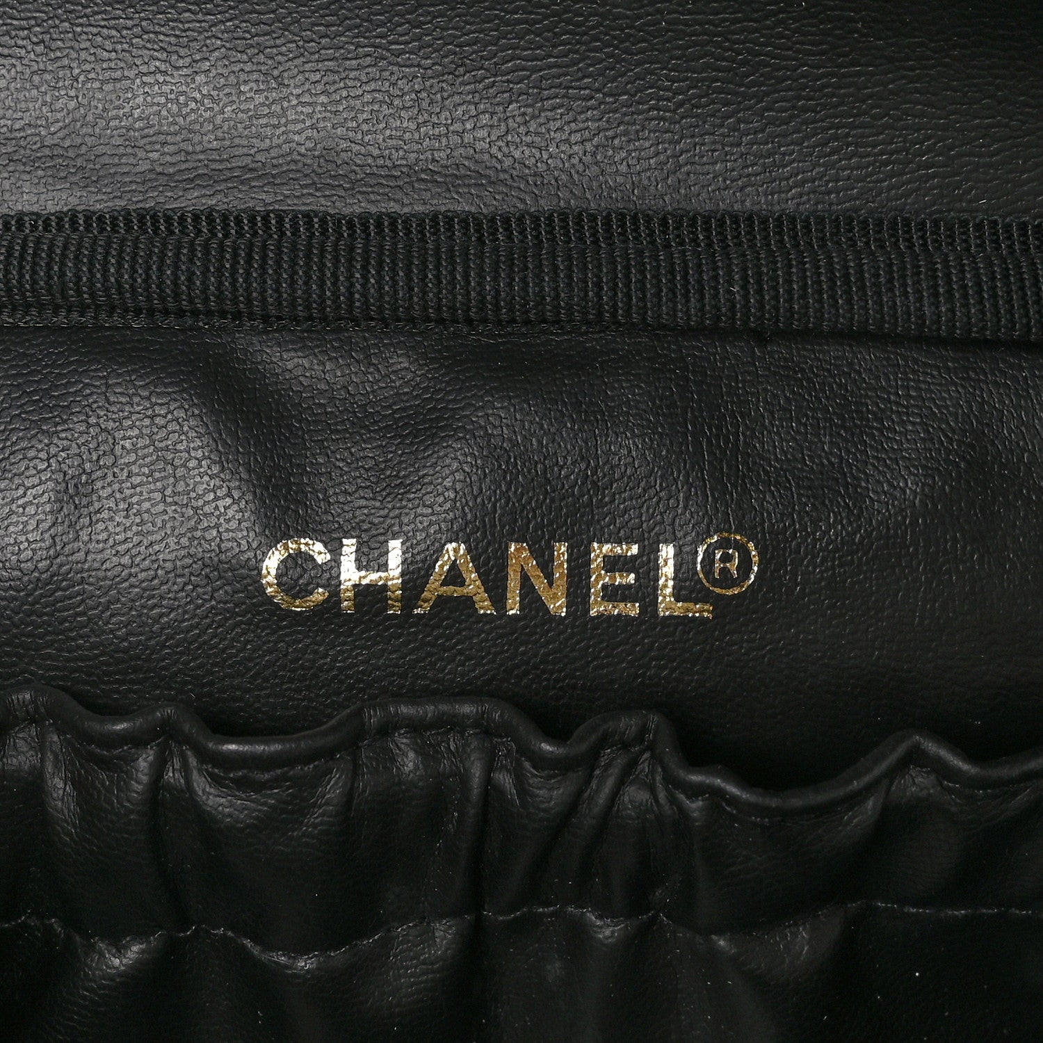 Chanel Lambskin Vanity Cosmetic Case Black 5 of 13