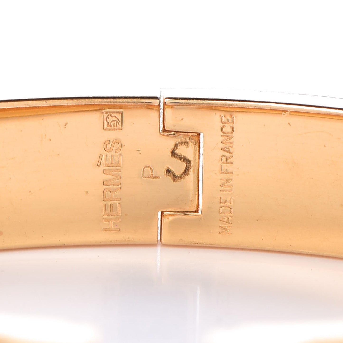 Enamel Narrow Clic Clac H Bracelet PM Bleu Lin