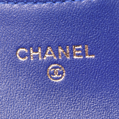 Chanel Lambskin Quilted Card Holder Wallet Blue 6 of 8