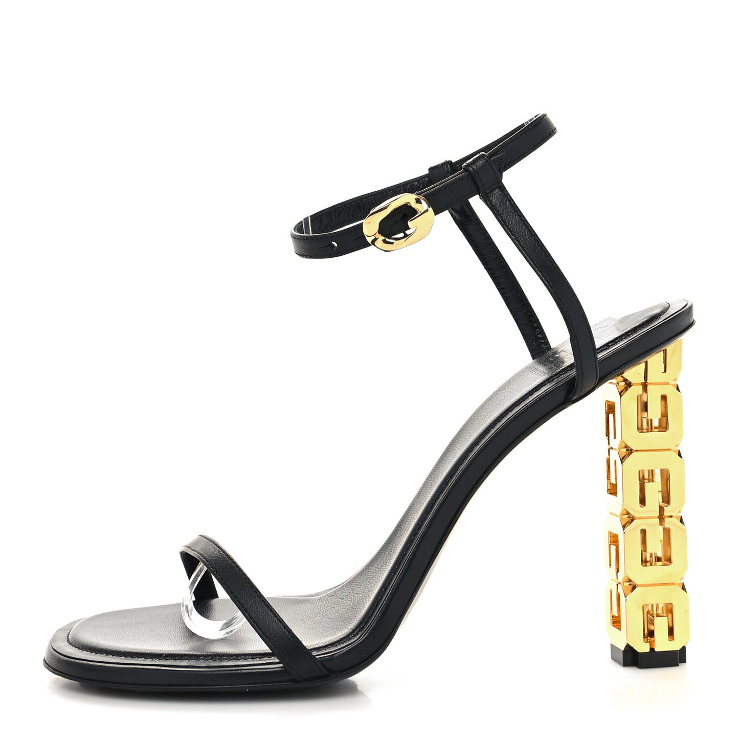 Smooth Nappa G Cube 105mm Sandals 40 Black