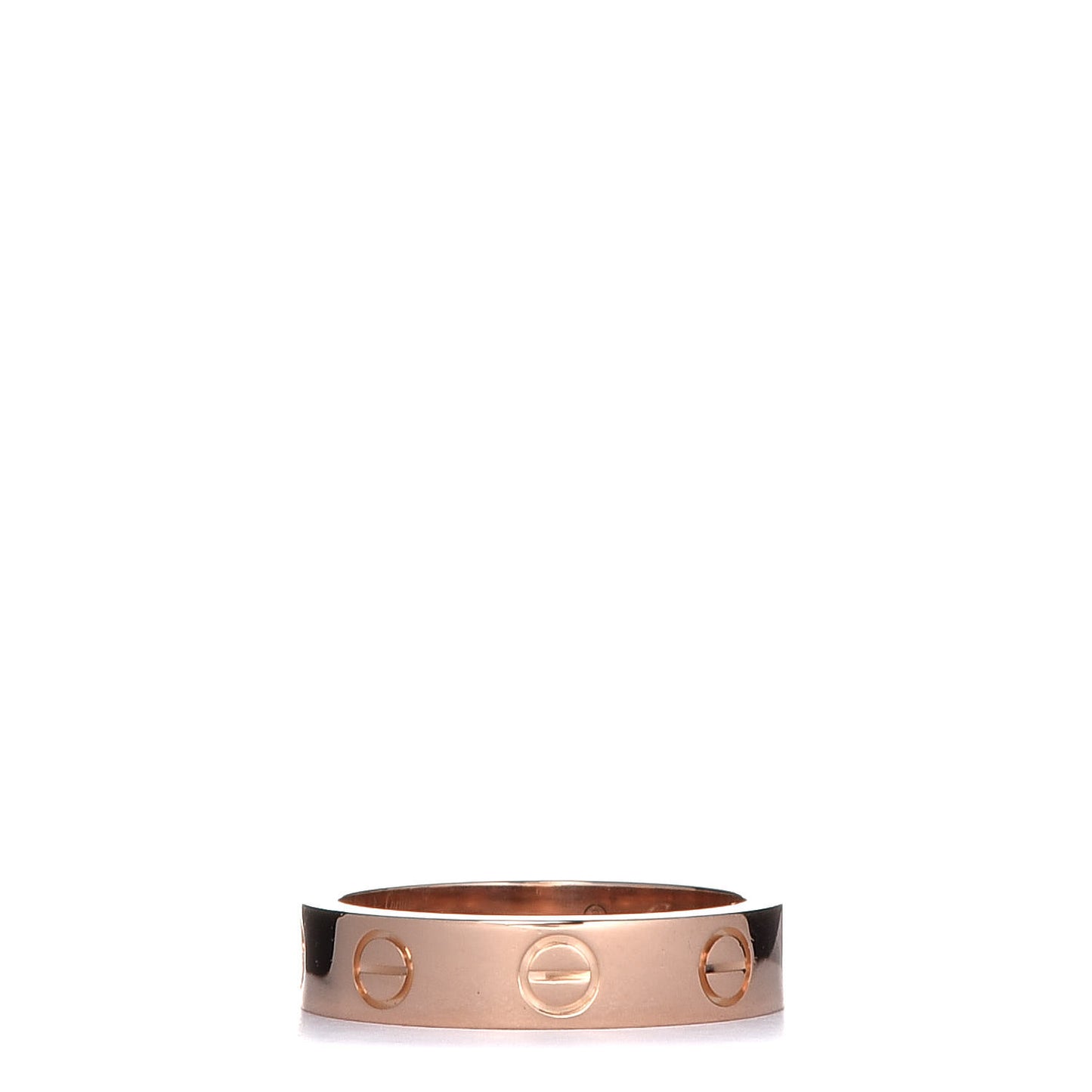 18K Pink Gold Diamond 4mm LOVE Wedding Band Ring 47 4