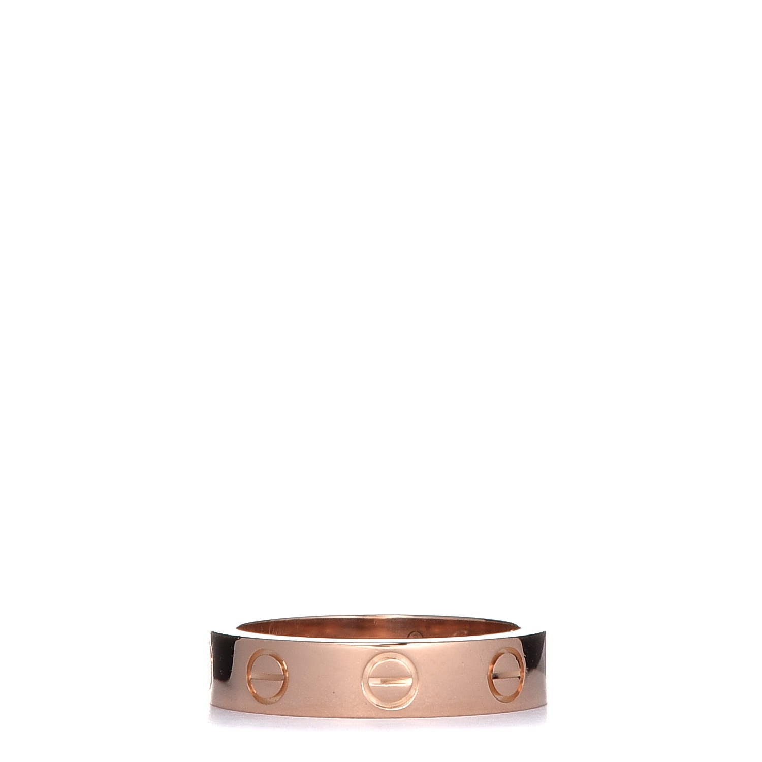 Cartier 18K Pink Gold Diamond 4mm LOVE Wedding Band Ring 47 4 4 of 8