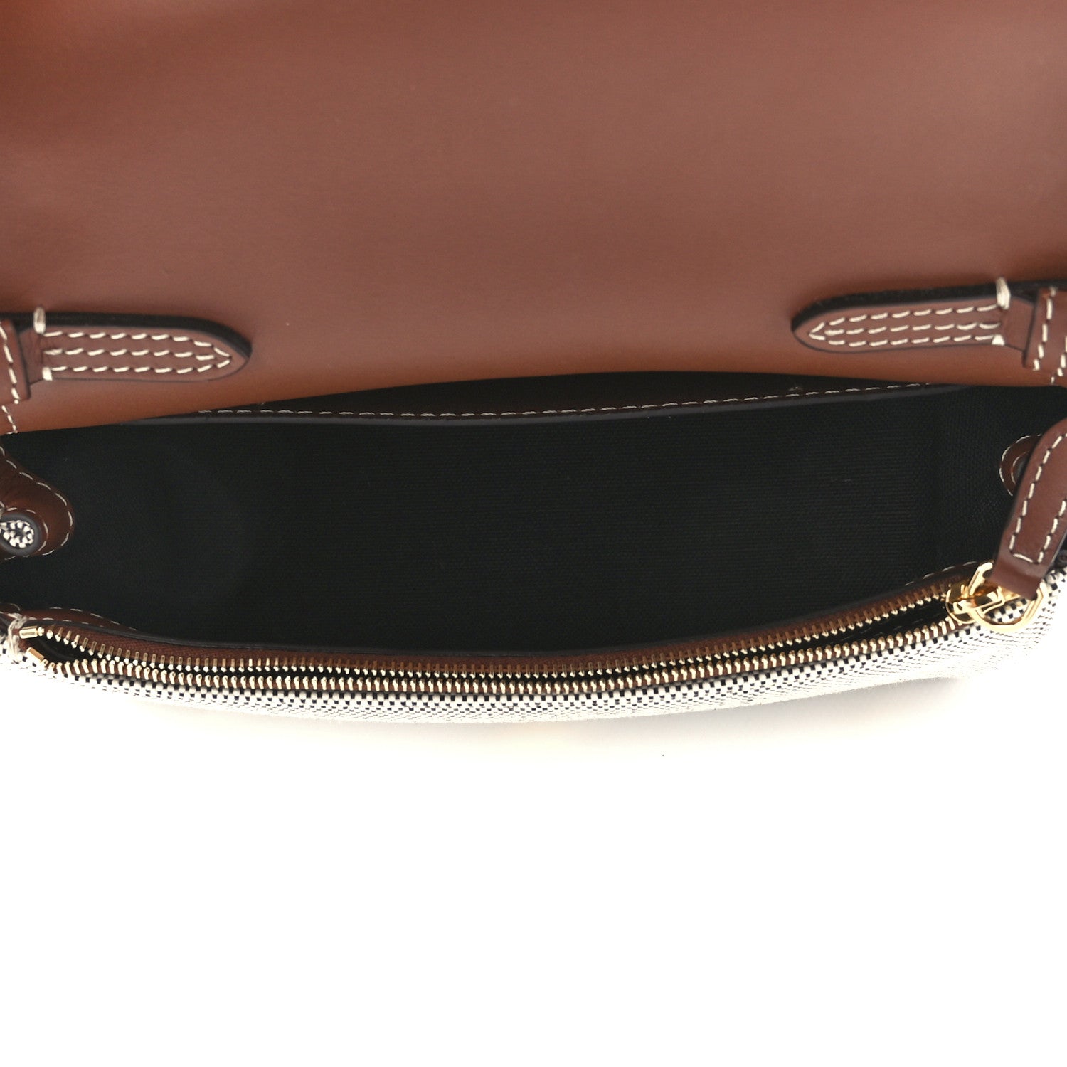 Burberry Cotton Canvas Horseferry Print Small Crossbody Bag Grey Tan 5 of 10