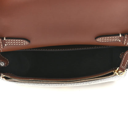 Burberry Cotton Canvas Horseferry Print Small Crossbody Bag Grey Tan 5 of 10