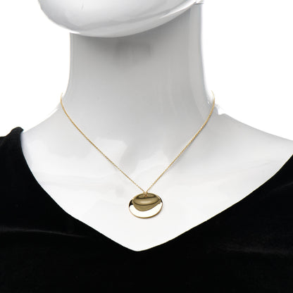 Tiffany 18K Yellow Gold Elsa Peretti Round Disc Pendant Necklace 2 of 6