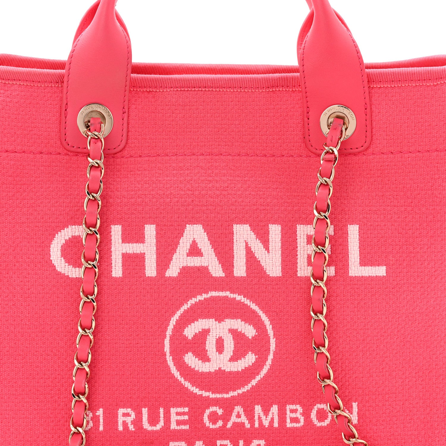 Chanel Mixed Fibers Small Deauville Tote  Pink 9 of 11