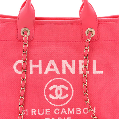 Chanel Mixed Fibers Small Deauville Tote  Pink 9 of 11
