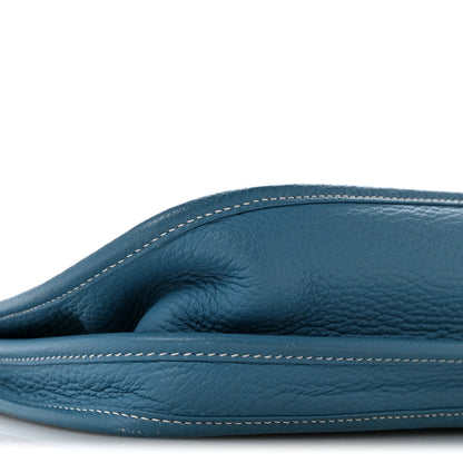 Hermes Taurillon Clemence EVELYNE III PM Blue Jean 9 of 12