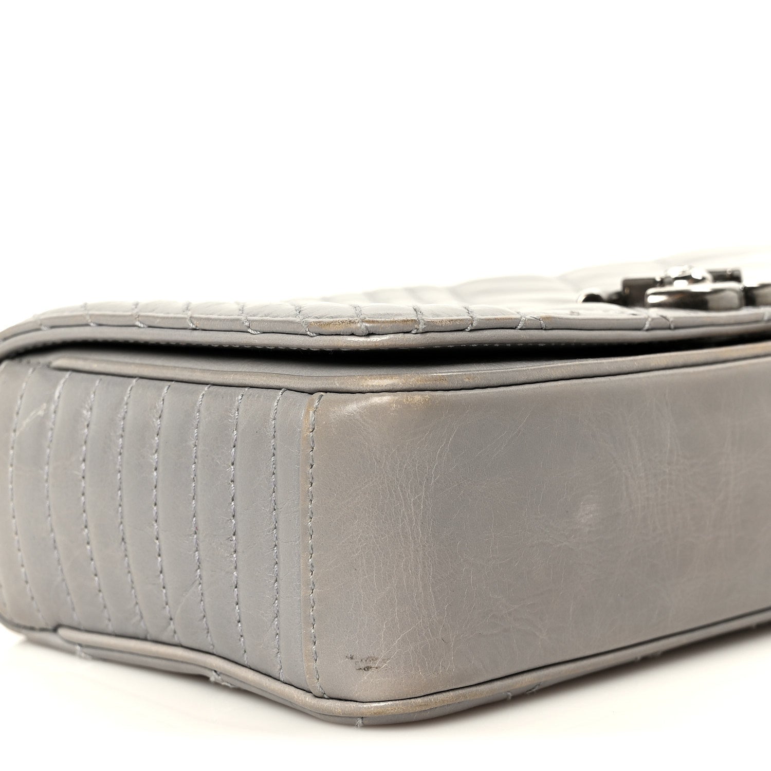 Chanel Glazed Calfskin Quilted Small Coco Boy Flap Grey 9 of 10
