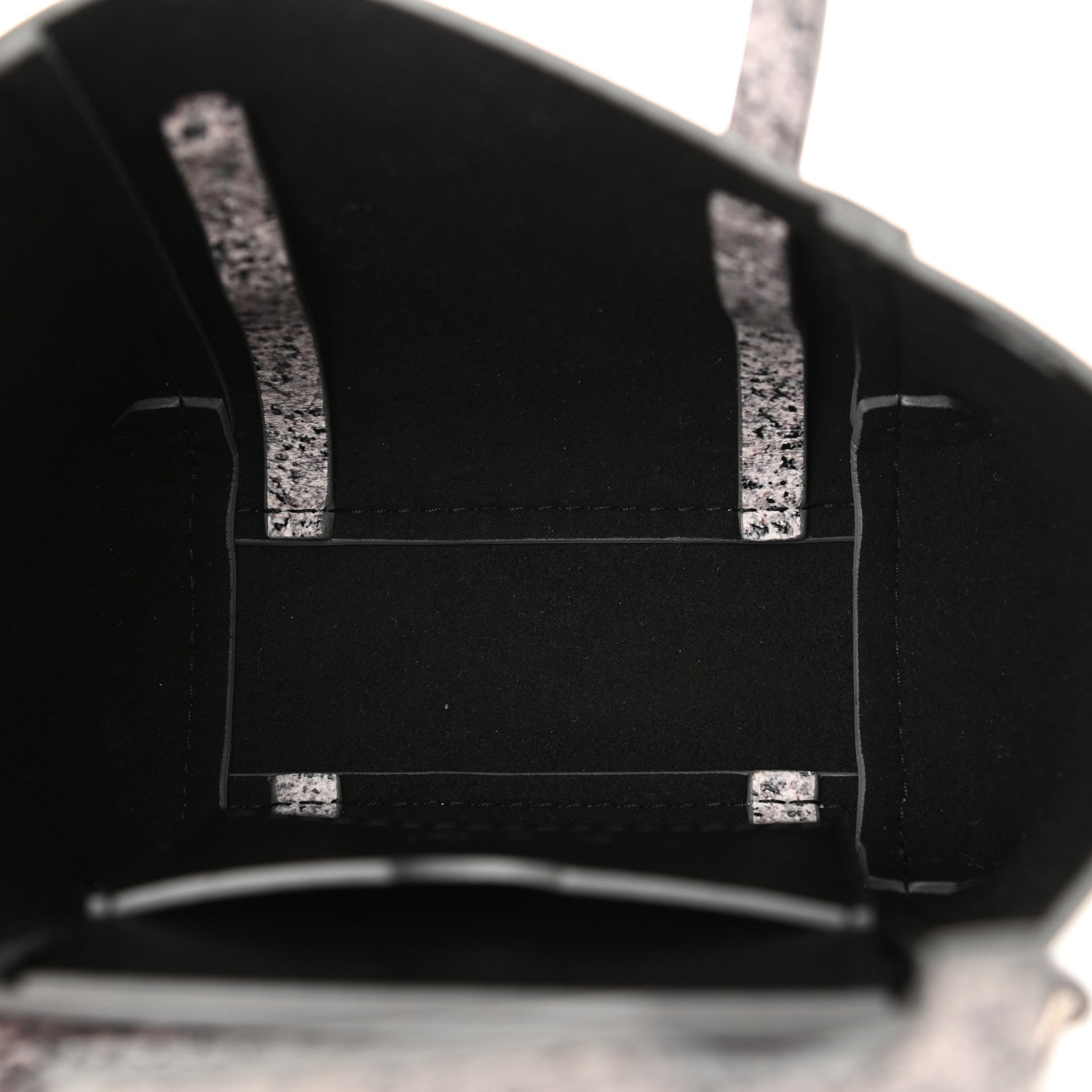 Off-White OFF WHITE Calfskin Marble Printed Burrow 16 Tote Grey 5 of 9