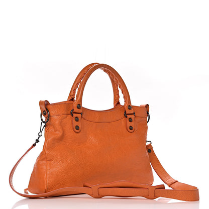 Balenciaga Agneau Classic Hardware Town Tangerine 3 of 18