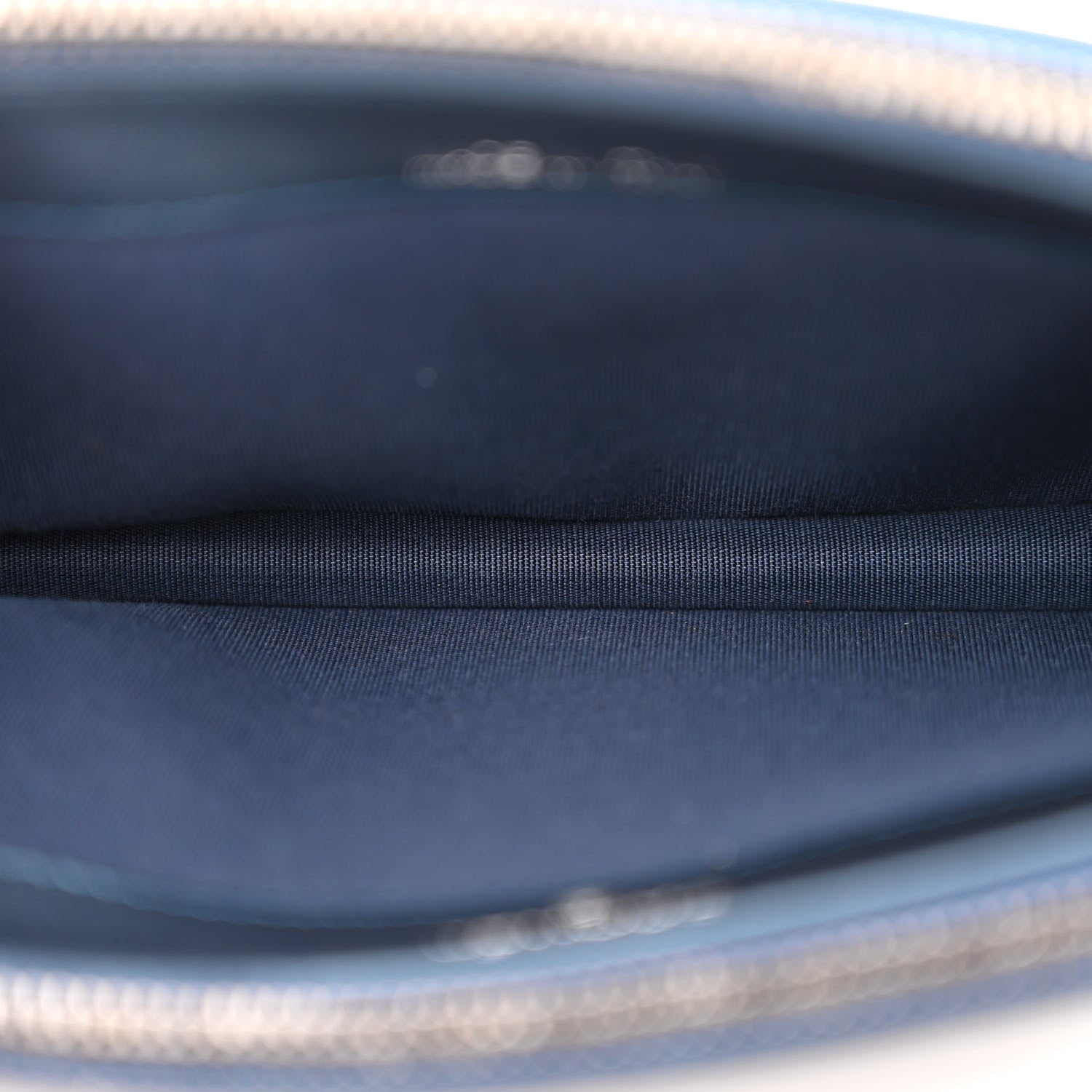 Chanel Metallic Caviar Quilted Small Boy Clutch With Chain Navy 5 of 13