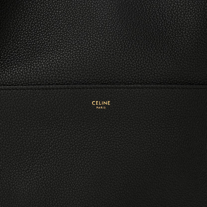 Celine Soft Grained Calfskin Sangle Bucket Bag Black 6 of 14