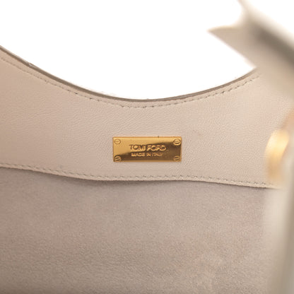 Tom Ford Ramskin Small Alix Padlock Zip Shoulder Bag White 7 of 13