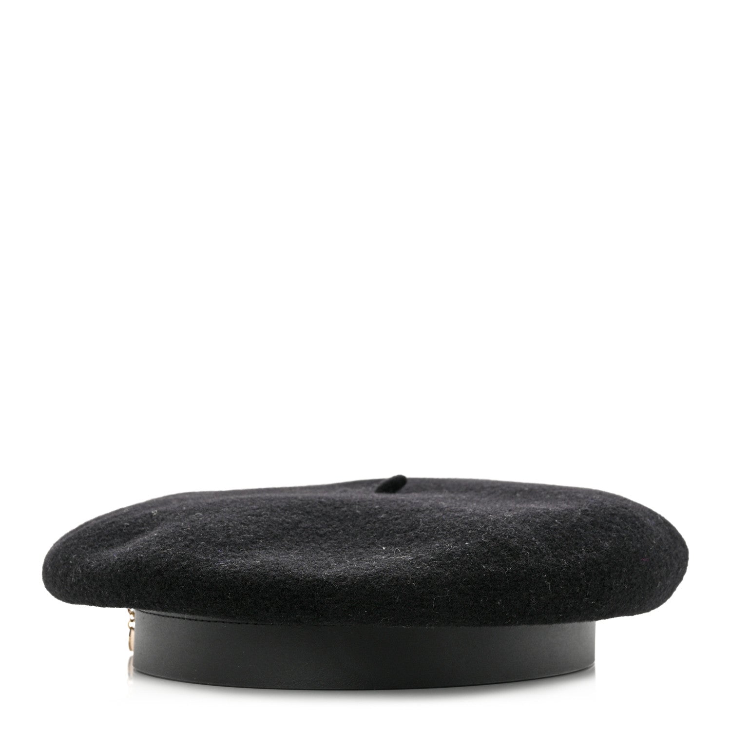 Hermes Merinos Wool Felt Felicity Beret Hat 57 Black 1 of 9