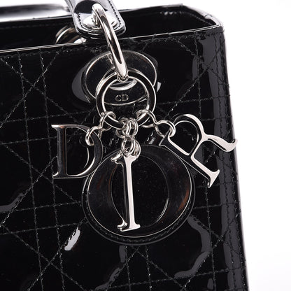 Christian Dior Patent Cannage Medium Lady Dior Black 6 of 6