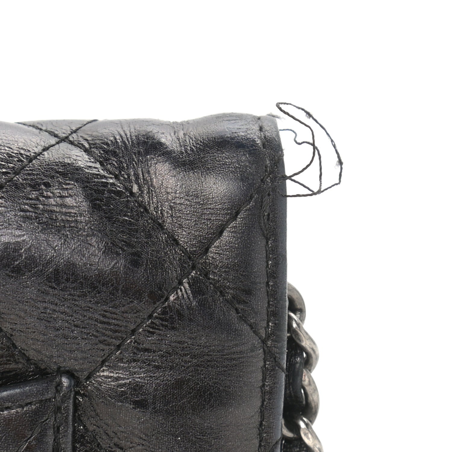 Chanel Aged Calfskin Reissue Wallet On Chain WOC Black 11 of 13