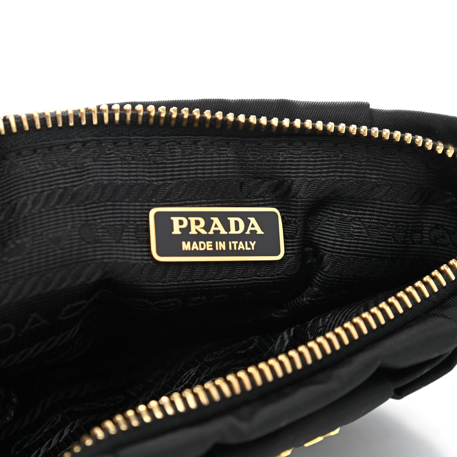 Prada Tessuto Nylon Bow Wristlet Black 9 of 10
