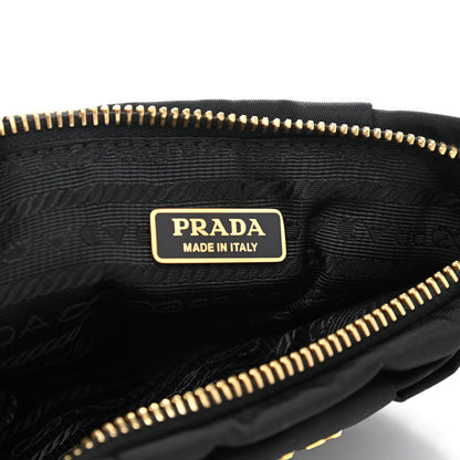 Prada Tessuto Nylon Bow Wristlet Black 9 of 10